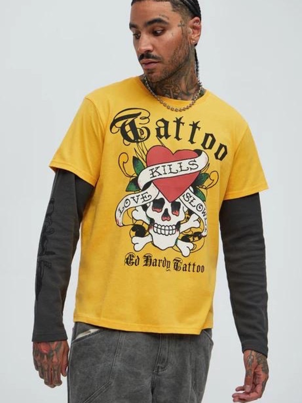 Vintage Retro Ed hardy graphic skull eagle snake hoodie sweater